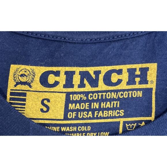NWT Cinch Men's Navy Blue Bull Rider T-Shirt Size Small - Picture 3 of 5